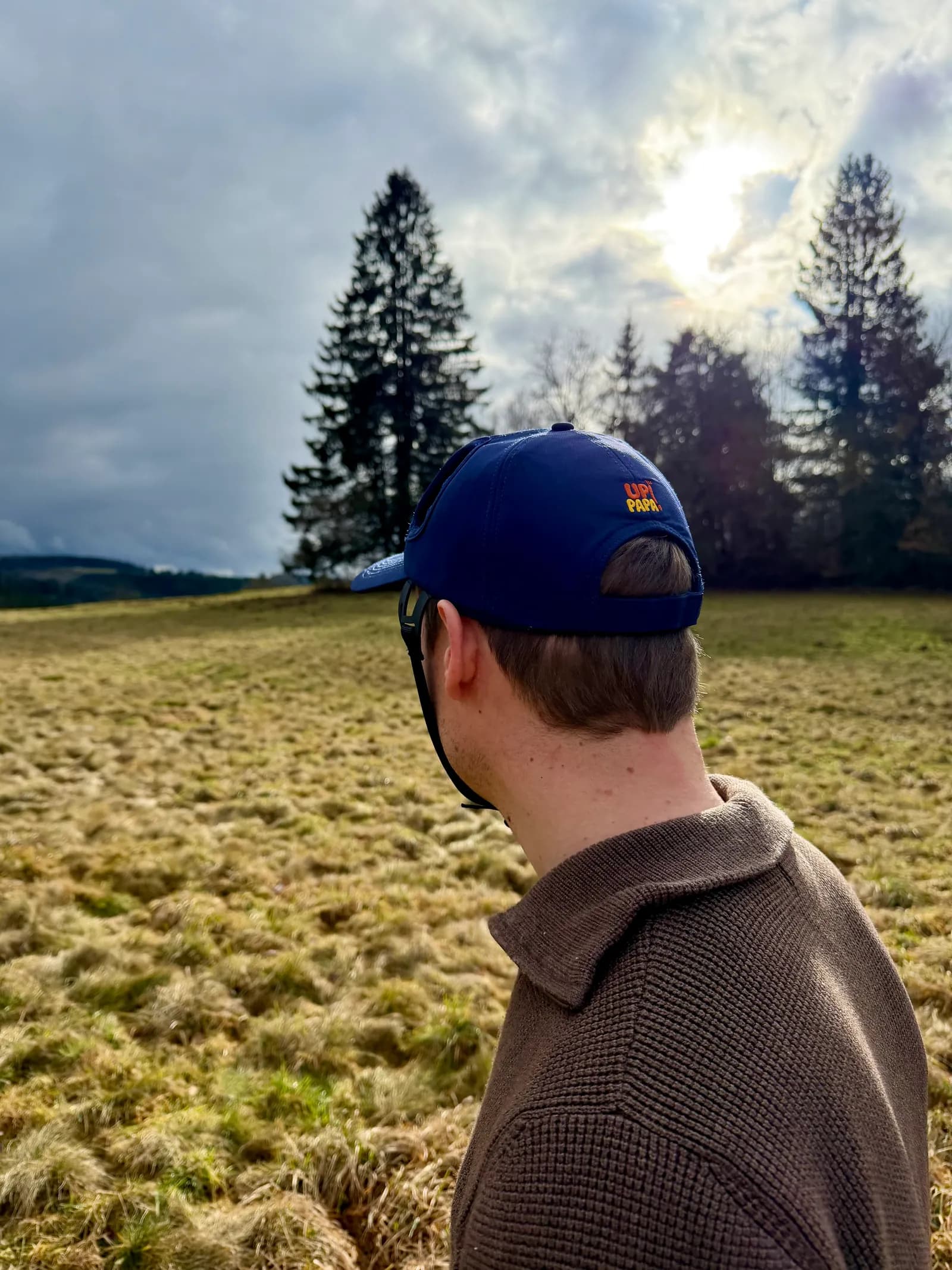 Navy UpPapa Classic Hat, showing its adjustable back